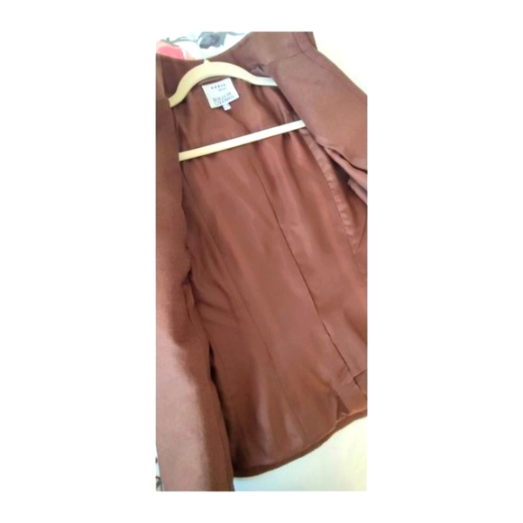 AKRIS PUNTO Bergdorf Goodman Brown Blazer Jacket S 6 Wolle-laine-wool / Angora - Picture 4 of 16